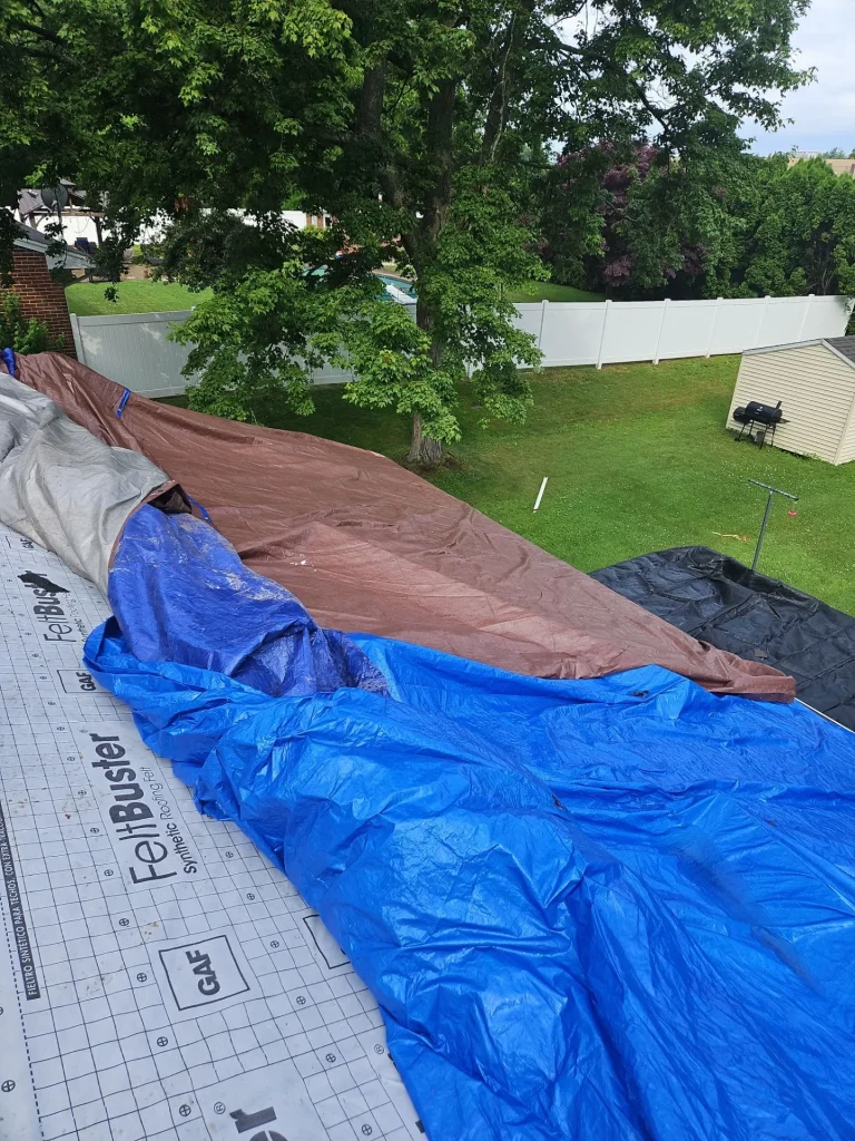 GAF roof underlayment installed during a residential roofing project in Angola, NY
